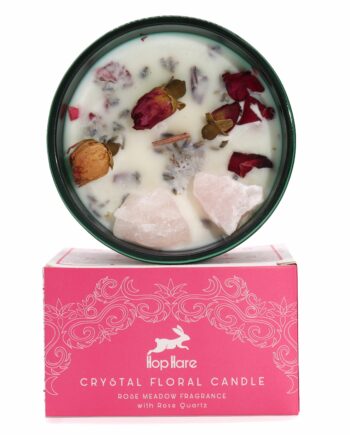 Hop Hare Crystal Magic Flower Candle - The Lovers