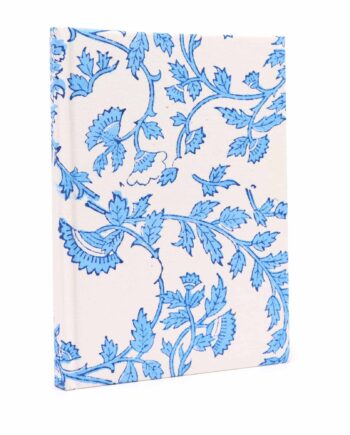 Cotton Bound Notebooks 20x15cm - 96 pages - Pale Blue Floral