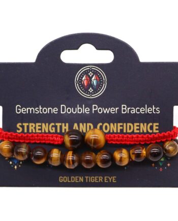 Gemstone Double Power Bracelets- Tiger Eye